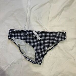J. Crew Navy Checkered Bikini Bottom